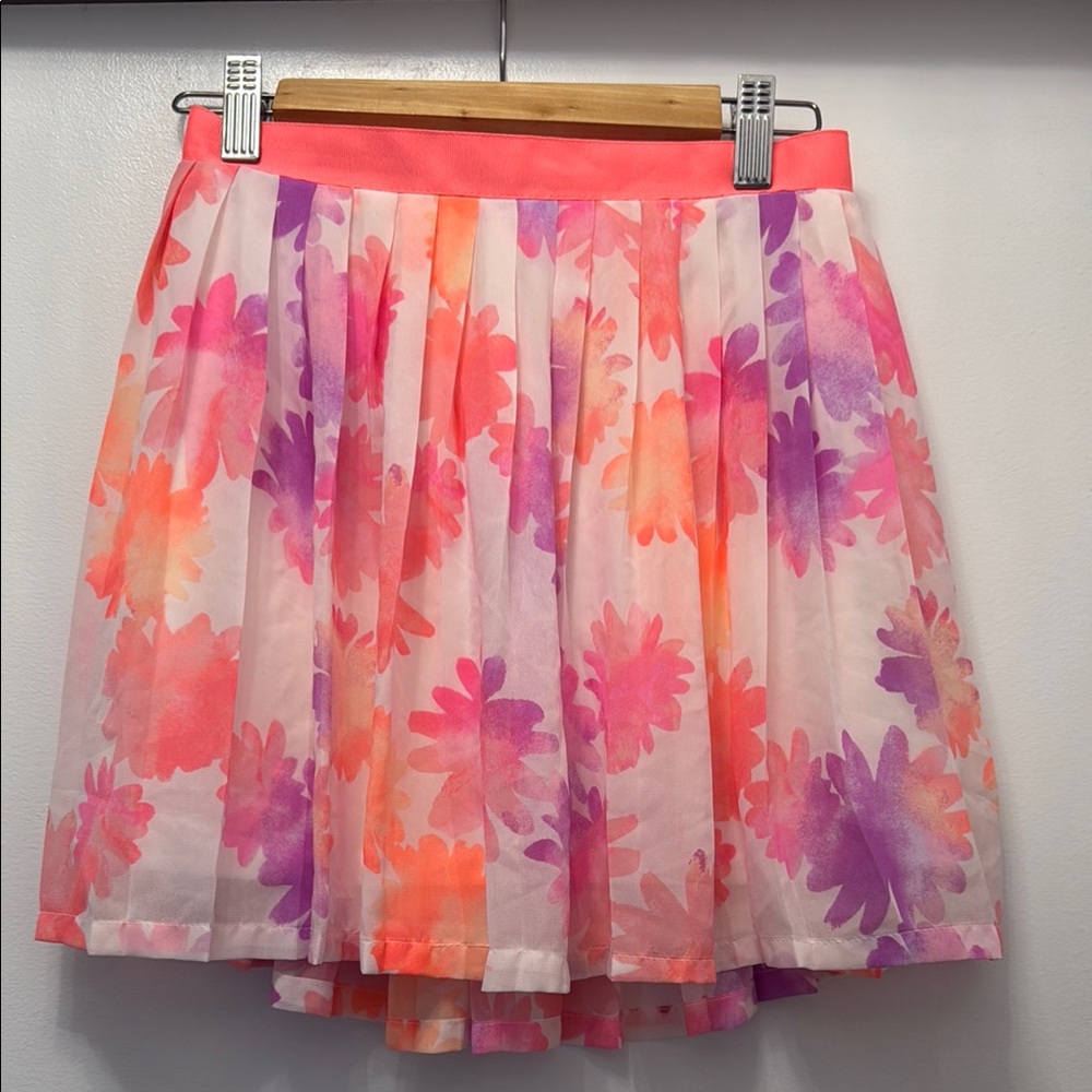 Girls Floral Pink and Purple Skirt (Cherokee)